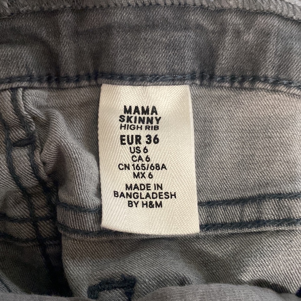 Maternity skinny jeans , black and gray. (One size 4, One size 6) - Picture 6 of 6